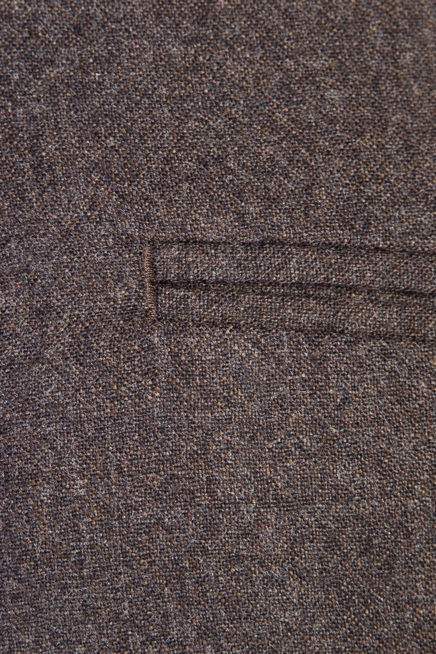 Kahve Slim Fit Dar Kesim İtalyan Kaşmirli Flanel Kumaş Pantolon