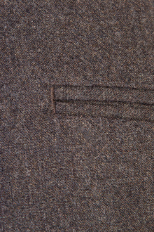 Kahve Slim Fit Dar Kesim İtalyan Kaşmirli Flanel Kumaş Pantolon