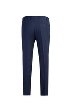 Koyu Mavi 6 Drop Regular Fit Standart Kesim ?talyan Yünlü Flanel Kuma? Pantolon-Abdullah Ki??l?