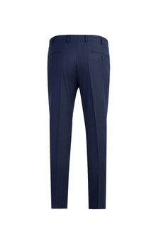 Koyu Mavi 6 Drop Regular Fit Standart Kesim ?talyan Yünlü Flanel Kuma? Pantolon-Abdullah Ki??l?