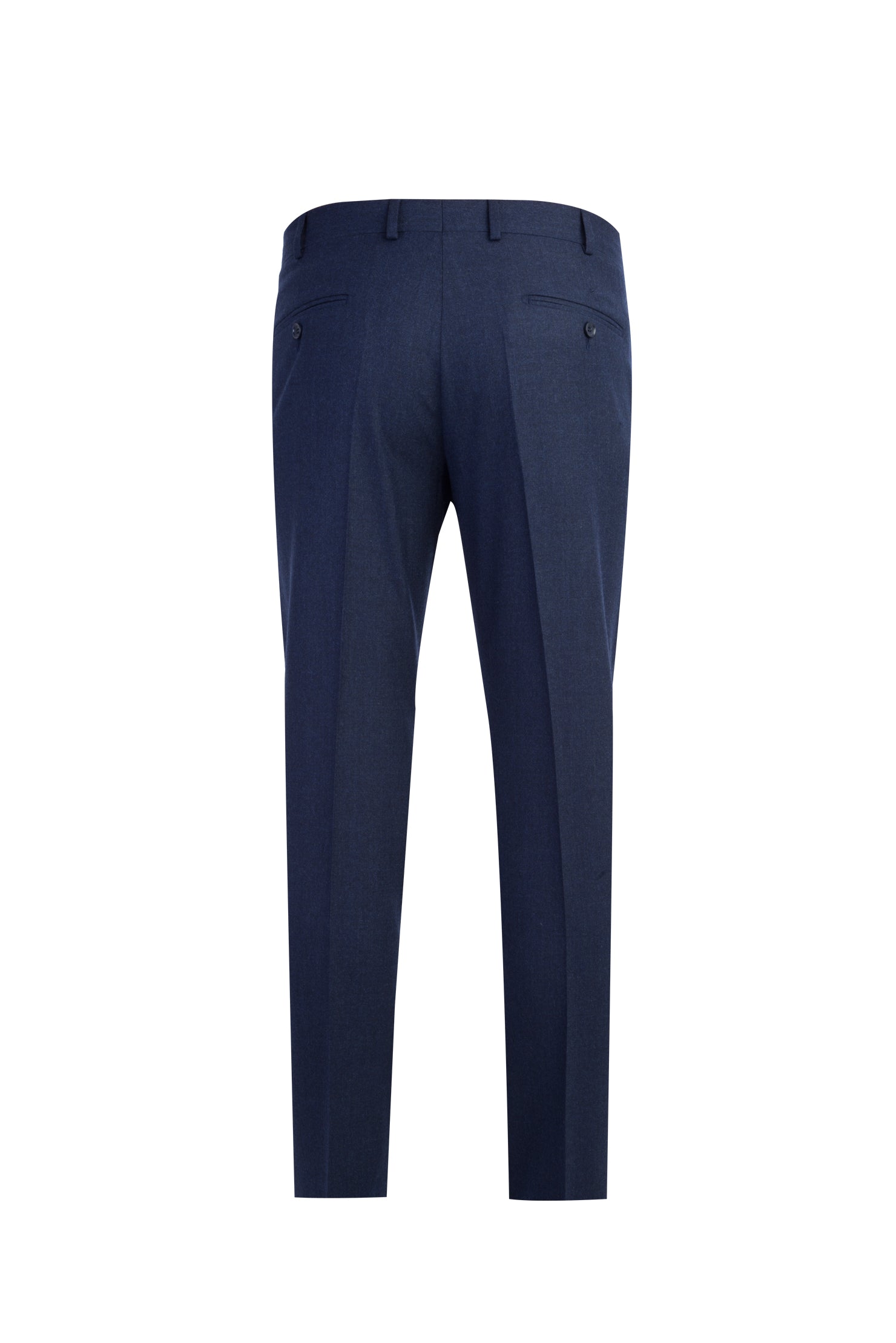 Koyu Mavi Regular Fit İtalyan Kaşmirli Flanel Kumaş Pantolon