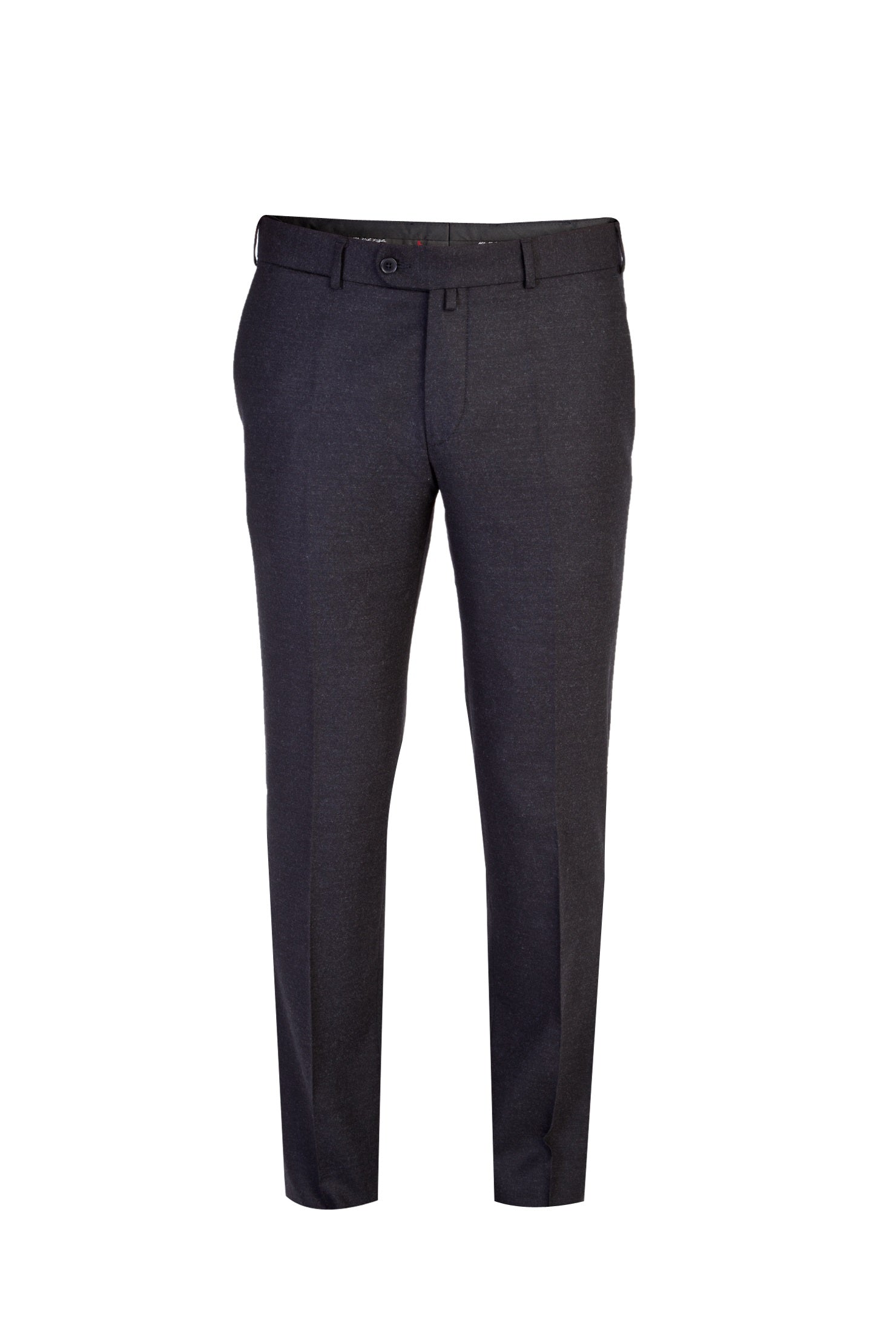 Antrasit Slim Fit Dar Kesim İtalyan Kaşmirli Flanel Kumaş Pantolon