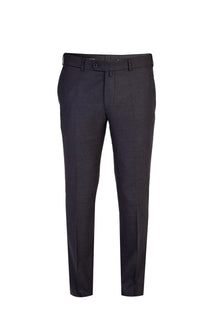 Antrasit Slim Fit Dar Kesim İtalyan Kaşmirli Flanel Kumaş Pantolon