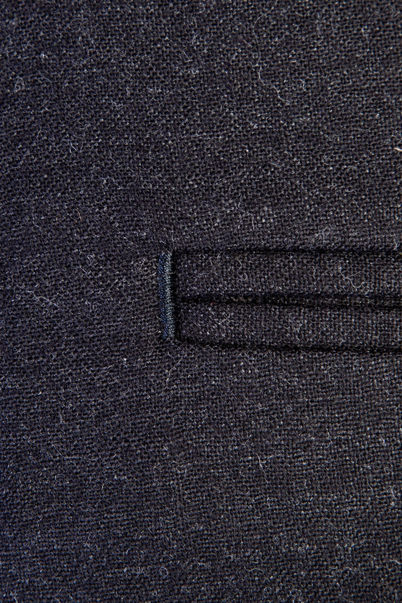 Antrasit Slim Fit Dar Kesim İtalyan Kaşmirli Flanel Kumaş Pantolon