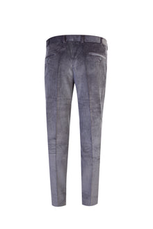 Orta Füme Regular Fit İtalyan Likralı Kadife Pantolon