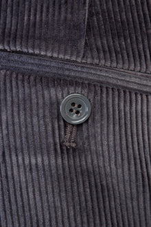 Orta Füme Regular Fit İtalyan Likralı Kadife Pantolon