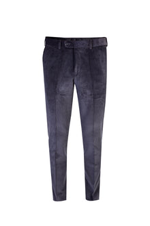 Füme Gri İtalyan Likralı Kadife Pantolon