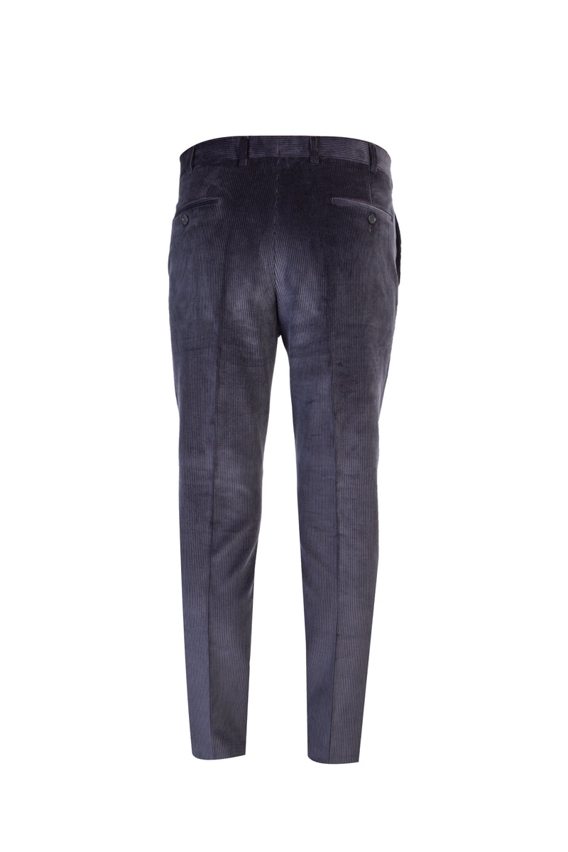 Füme Gri İtalyan Likralı Kadife Pantolon