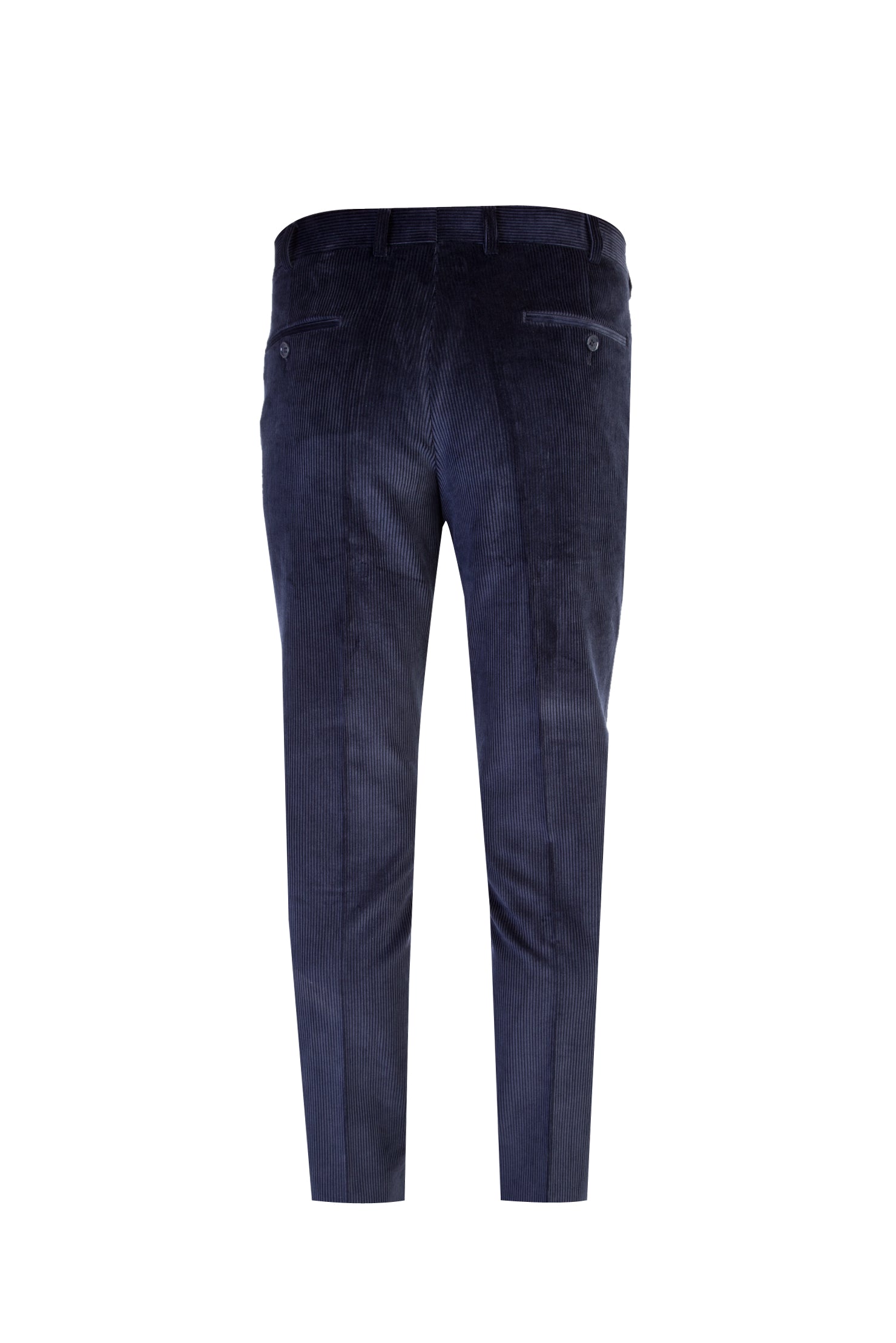 Lacivert Regular Fit Likralı Kadife Pantolon