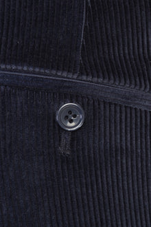 Lacivert Regular Fit Likralı Kadife Pantolon