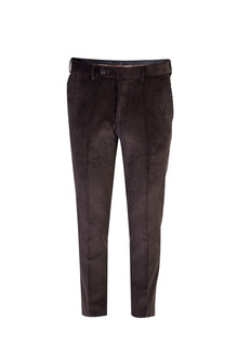 Koyu Kahve İtalyan Likralı Kadife Pantolon