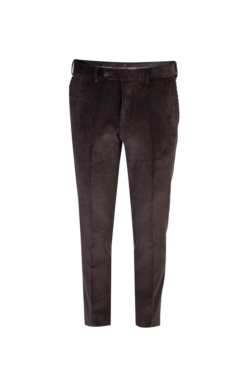 Koyu Kahve İtalyan Likralı Kadife Pantolon
