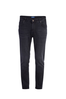 Siyah Regular Fit Standart Kesim Likral? Denim Pantolon-Abdullah Ki??l?