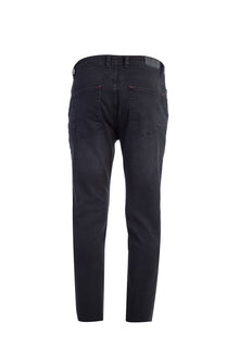 Siyah Regular Fit Standart Kesim Likral? Denim Pantolon-Abdullah Ki??l?