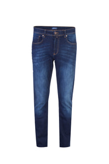 Lacivert Regular Fit Likralı Denim Pantolon