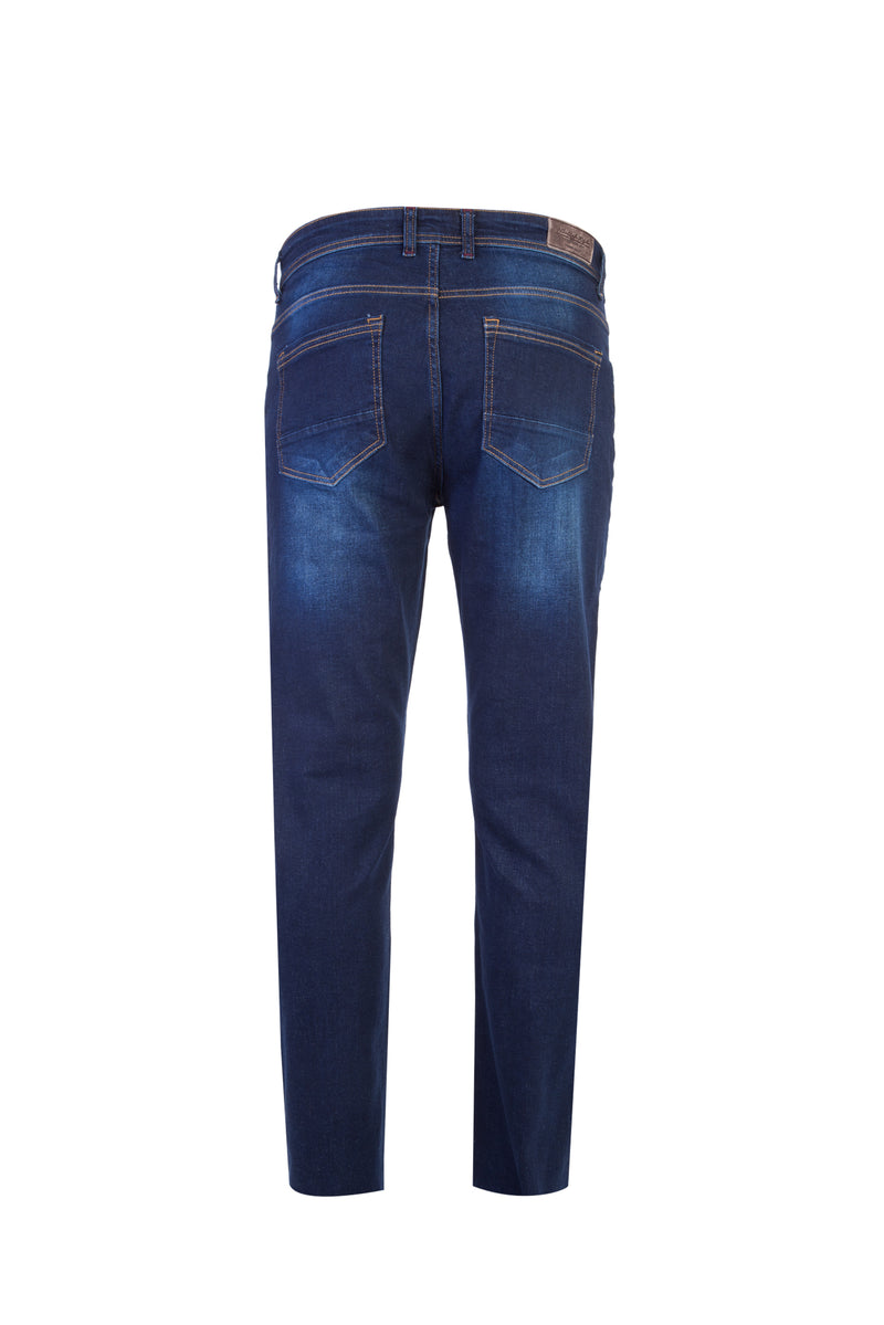 Lacivert Regular Fit Likralı Denim Pantolon
