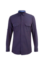 Bordo Uzun Kol Desenli Spor Pamuk Gömlek