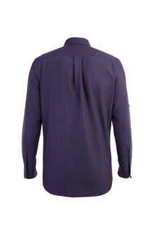 Bordo Uzun Kol Desenli Spor Pamuk Gömlek