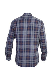 Orta Füme Uzun Kol Ekose Pamuk Gömlek