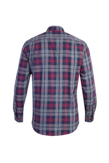 Bordo Ak Kz Pamuk Ekose Gömlek