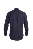 Lacivert Uzun Kol Ekose Pamuk Gömlek