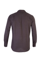 Kahve Uzun Kol Kareli Pamuk Gömlek