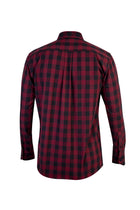 Bordo Uzun Kol Ekose Spor Pamuk Gömlek