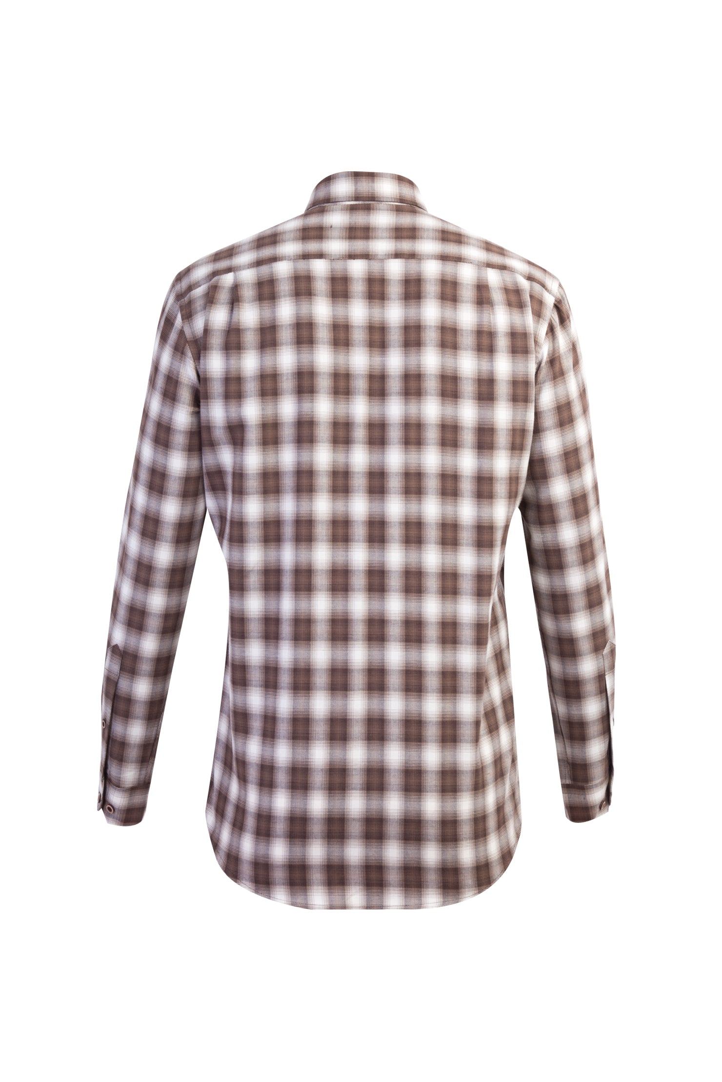 Kahve Uzun Kol Regular Fit Oduncu Ekose Pamuk Gömlek