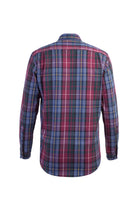 Bordo Uzun Kol Oduncu Ekose Pamuk Gömlek