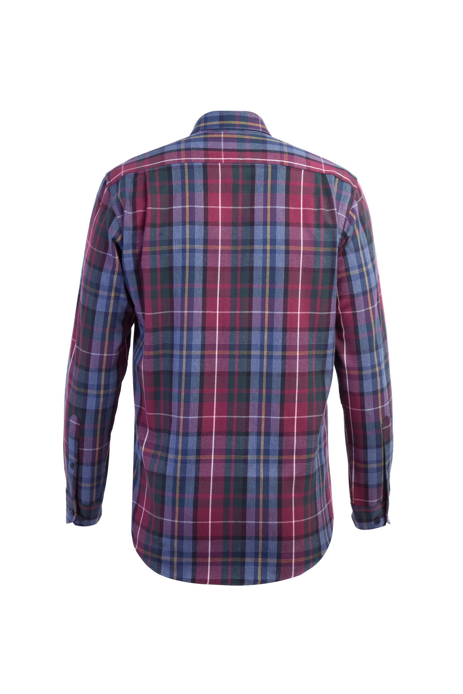 Bordo Uzun Kol Oduncu Ekose Pamuk Gömlek