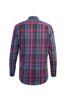 Bordo Uzun Kol Oduncu Ekose Pamuk Gömlek