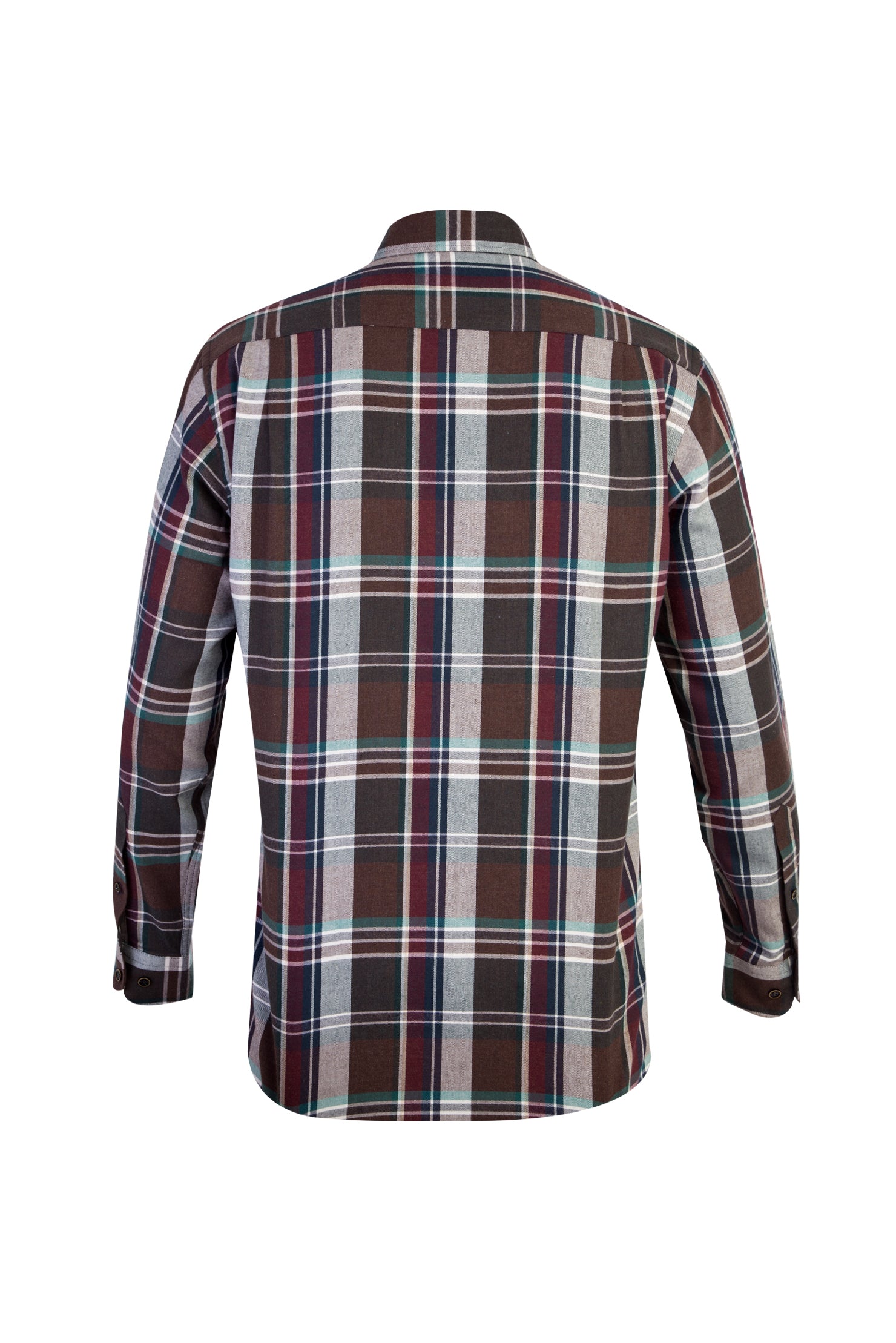 Kahve Uzun Kol Ekose Oduncu Pamuk Gömlek