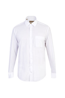 Beyaz Uzun Kol Kolay Ütülenebilir Klasik Pamuk Gömlek