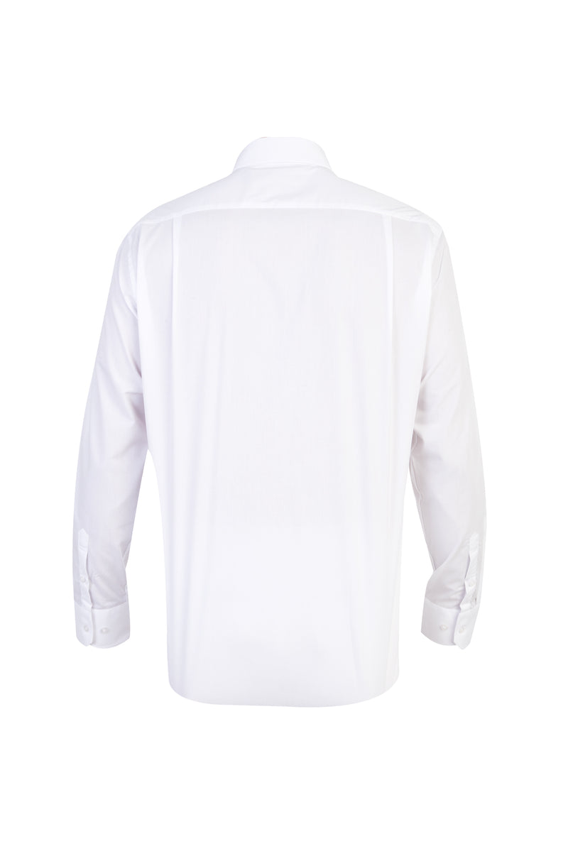 Beyaz Uzun Kol Kolay Ütülenebilir Klasik Pamuk Gömlek