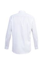 Beyaz Uzun Kol Desenli Klasik Pamuk Gömlek