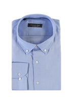Mavi Uzun Kol Oxford Slim Fit Dar Kesim Pamuk Gömlek-Abdullah Ki??l?