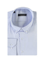 Açık Mavi Uzun Kol Regular Fit Oxford Pamuk Gömlek