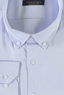 Açık Mavi Uzun Kol Regular Fit Oxford Pamuk Gömlek