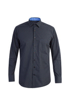 Antrasit Uzun Kol Regular Fit Desenli Pamuk Gömlek