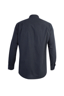 Antrasit Uzun Kol Regular Fit Desenli Pamuk Gömlek