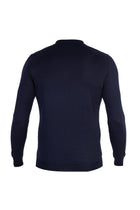 Lacivert Polo Yaka Regular Fit Yünlü Triko Kazak