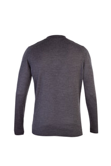 Antrasit Polo Yaka Regular Fit Yünlü Triko Kazak