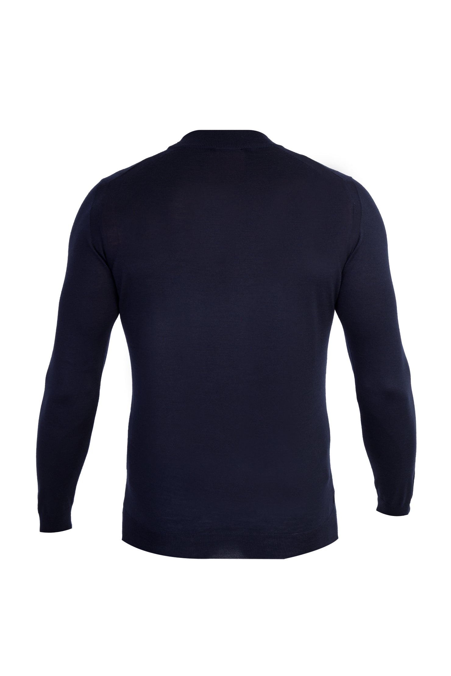 Lacivert Yarım Balıkçı Yaka Regular Fit Yünlü Triko Kazak