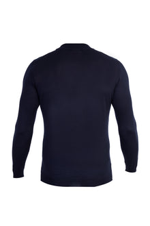 Lacivert Yarım Balıkçı Yaka Regular Fit Yünlü Triko Kazak