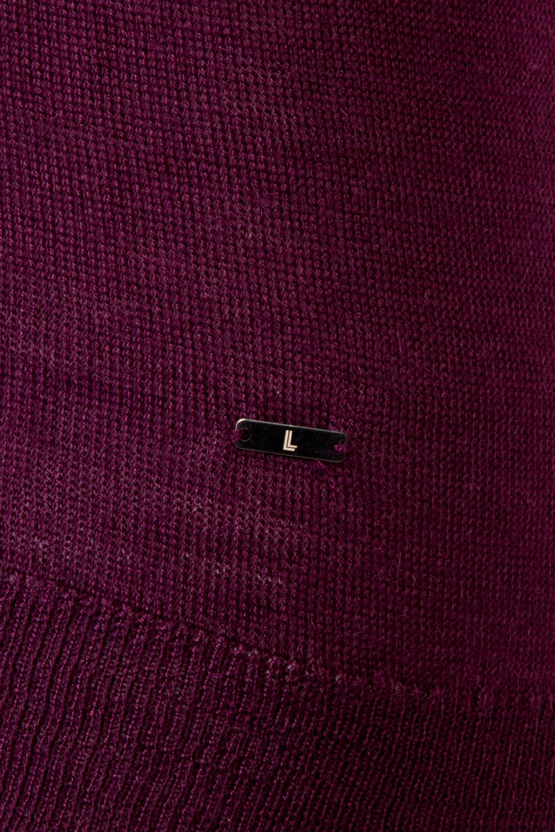 Kırmızı Yarım Balıkçı Yaka Regular Fit Yünlü Triko Kazak