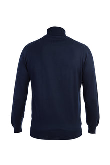 Lacivert A.K.Düz Tam Balıkçı Triko