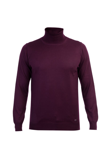 Kırmızı A.K.Düz Tam Balıkçı Triko