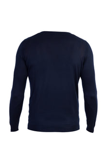 Lacivert V Yaka Yünlü Regular Fit Triko Kazak