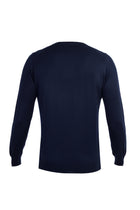 Lacivert V Yaka Regular Fit Yünlü Triko Kazak