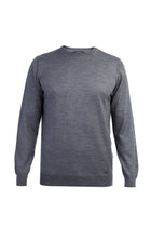 Orta Füme Bisiklet Yaka Regular Fit Yünlü Triko Kazak